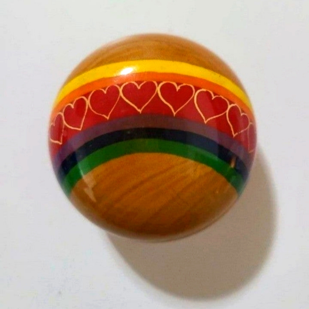 SMALL WOOD ROUND JEWELRY BOX